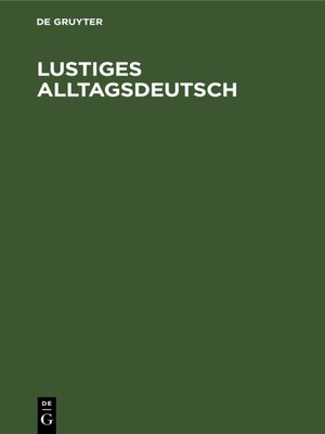 cover image of Lustiges Alltagsdeutsch